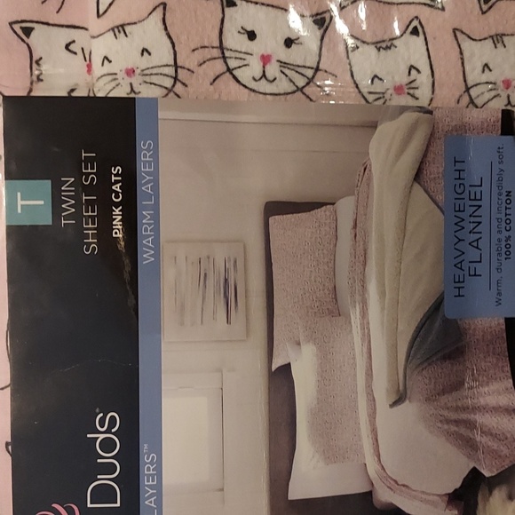 Cuddl Duds Bedding Used Cuddl Duds Twin Flannel Sheet Set Pink Cats